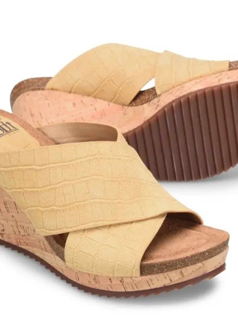 Sofft CIERA Wedge Slide Sandals in Light Beige - Women